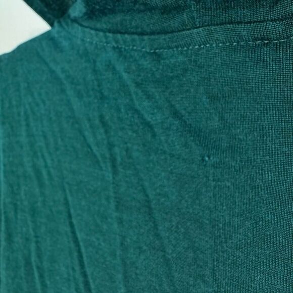 LaROK Scoop Neck Hoodie Sweatshirt Silky Emerald Small Distressed - Picture 8 of 9